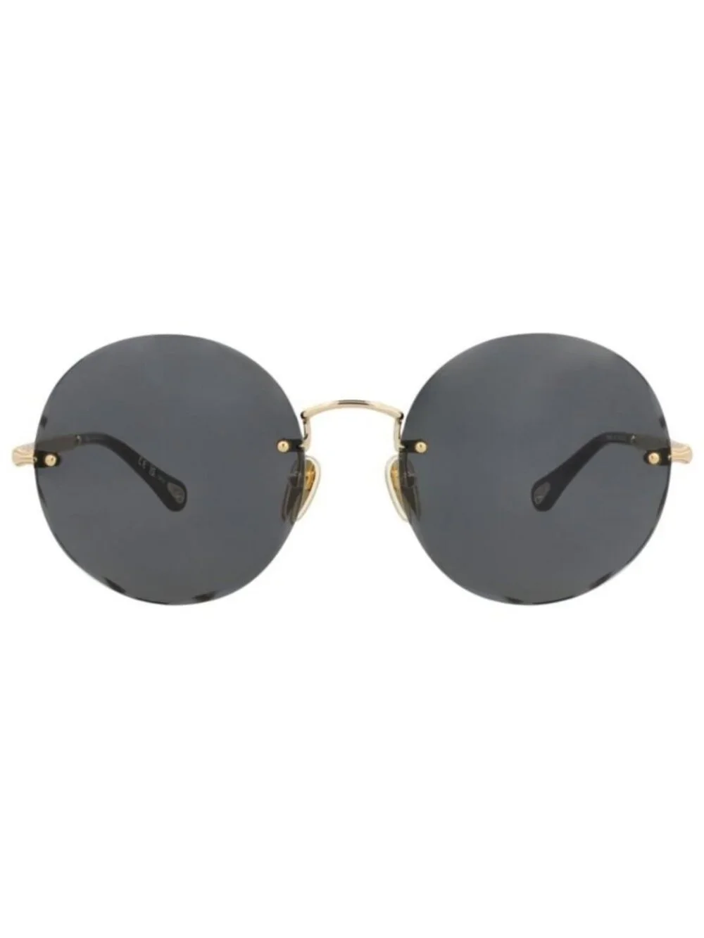 New Chloé Womens Round/Oval Gold Gold Grey Fashion Designer Sunglasses